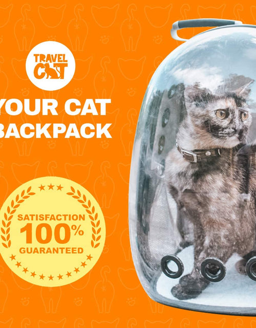 Load image into Gallery viewer, Carrier Bag - Premium Transparent Bubble Capsule Pet Carriers for Small Cats, Kitten, Carry - Green Voyager Airline Approved Backpacks for Travel, Hiking, Walking, Outdoor
