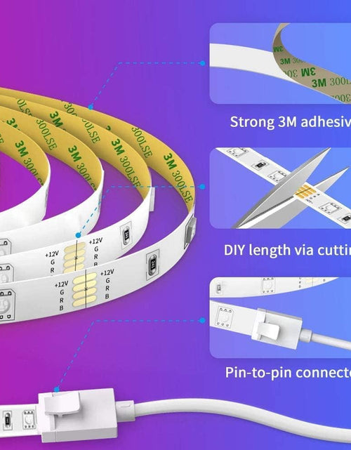 Load image into Gallery viewer, Smart LED Strip Lights for Bedroom, 32.8Ft Wifi LED Strip Lighting Work with Alexa Google Assistant, 16 Million Colors with App Control and Music Sync LED Lights for Christmas, 2 Rolls of 16.4Ft
