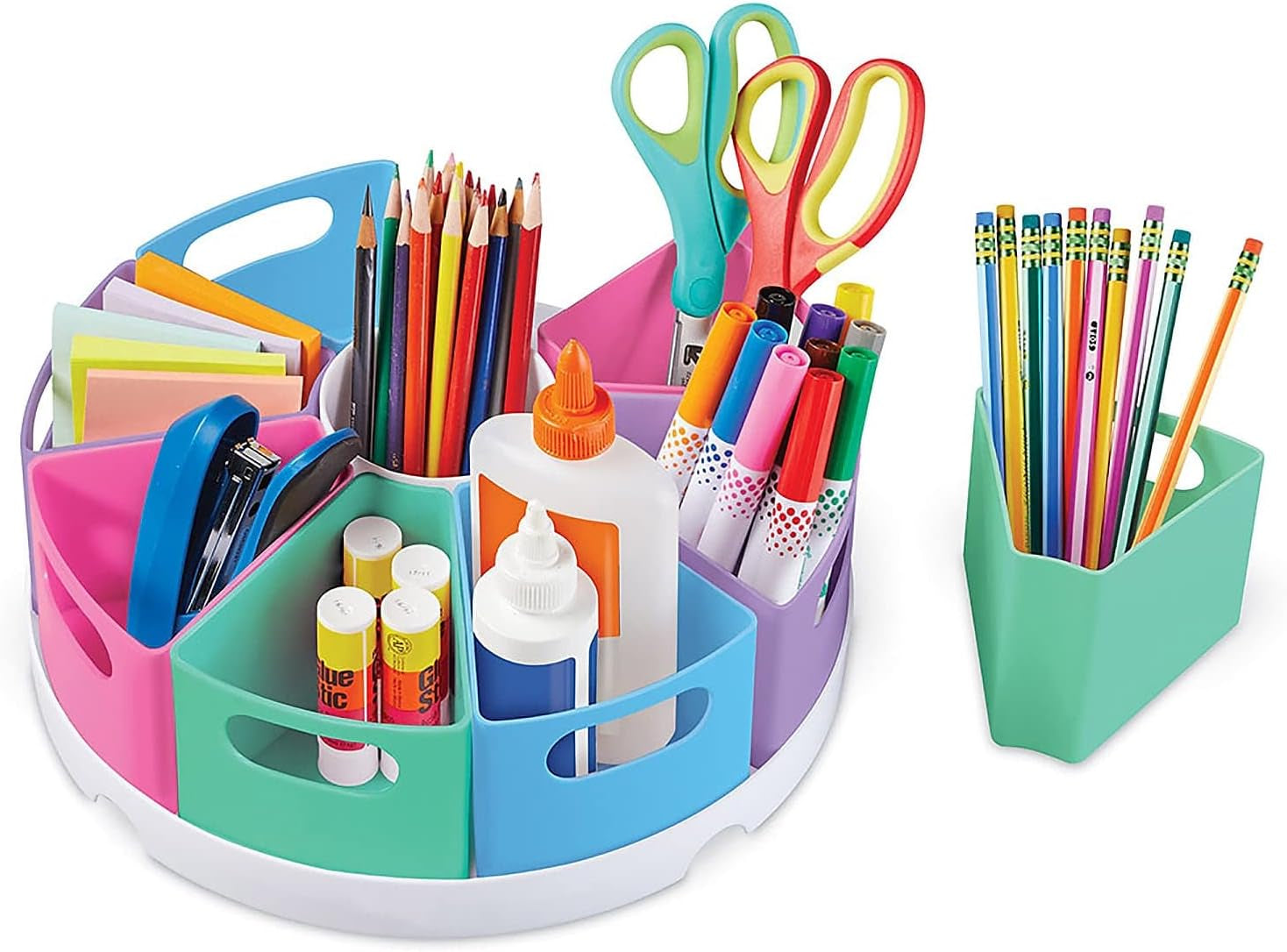 Create-A-Space Storage Center, 10 Piece Set - Desk Organizer for Kids, Art Organizer for Kids, Crayon Organizer, Homeschool Organizers and Storage