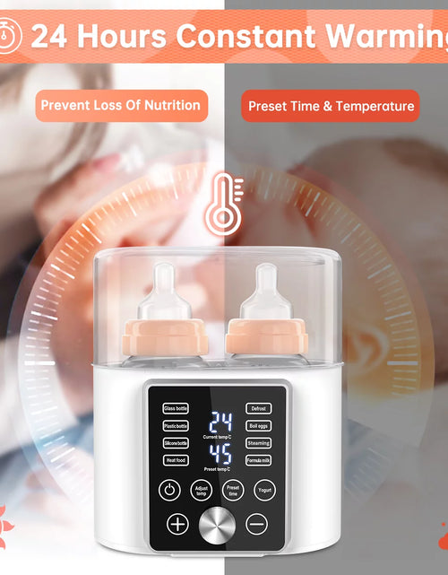 Load image into Gallery viewer, Bottle Warmer, 12-In-1 Baby Double Bottles Warmer Fast Baby Food Heater &amp; Bpa-Free Milk Warmer with LCD Touch Display, Appointment &amp; 24H Accurate Temperature Control for Breastmilk or Formula
