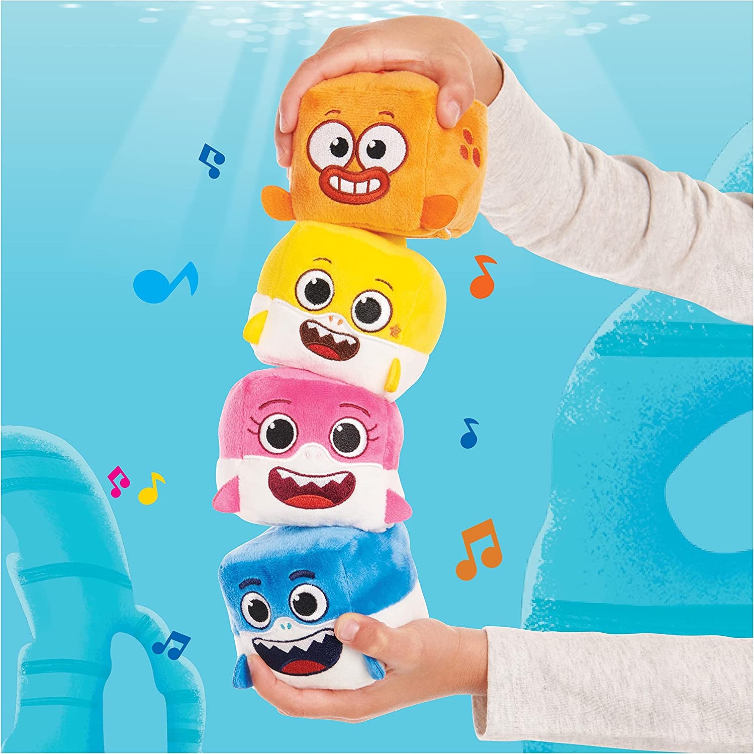 Baby Shark'S Big Show! Song Cube – Goldie Singing Plushie for Kids – Cuddly Soft Musical Toddler Toys