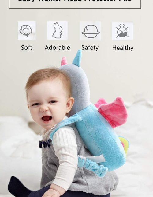 Load image into Gallery viewer, Toddler Baby Head Protector Pad Safety Cushion with Knee Pads&amp;Anti-Slip Socks (Elephant)
